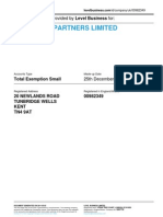 B.J.Ellis & Partners Limited: Annual Accounts Provided by Level Business For
