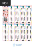 Tablas de Multiplicar Del 1 Al 12 en Blanco y Negro en Una Hoja | PDF