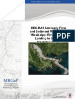HEC-RAS Unsteady Flow and Sediment Model of The Mississippi River: Tarbert Landing To The Gulf