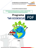 Programa MI ECOESCUELA 2022