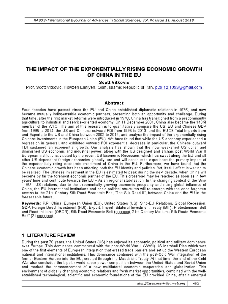 The Impact of Exponentially Rising Economic Growth of China | PDF ...