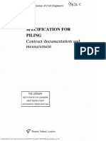 Institution of Civil Engineers (1988) Specification For Piling - Contract Documentation and Measurement