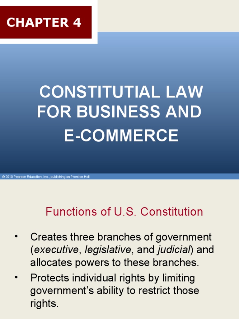 Constitutial Law For Business and E-Commerce | PDF | Commerce Clause ...
