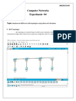 Computer Networks Experiment - 04: Topic