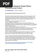 Download Gaya Kepemimpinan Empat Sistem Manajemen Dari Likert by Eghar Prasetya SN57080877 doc pdf