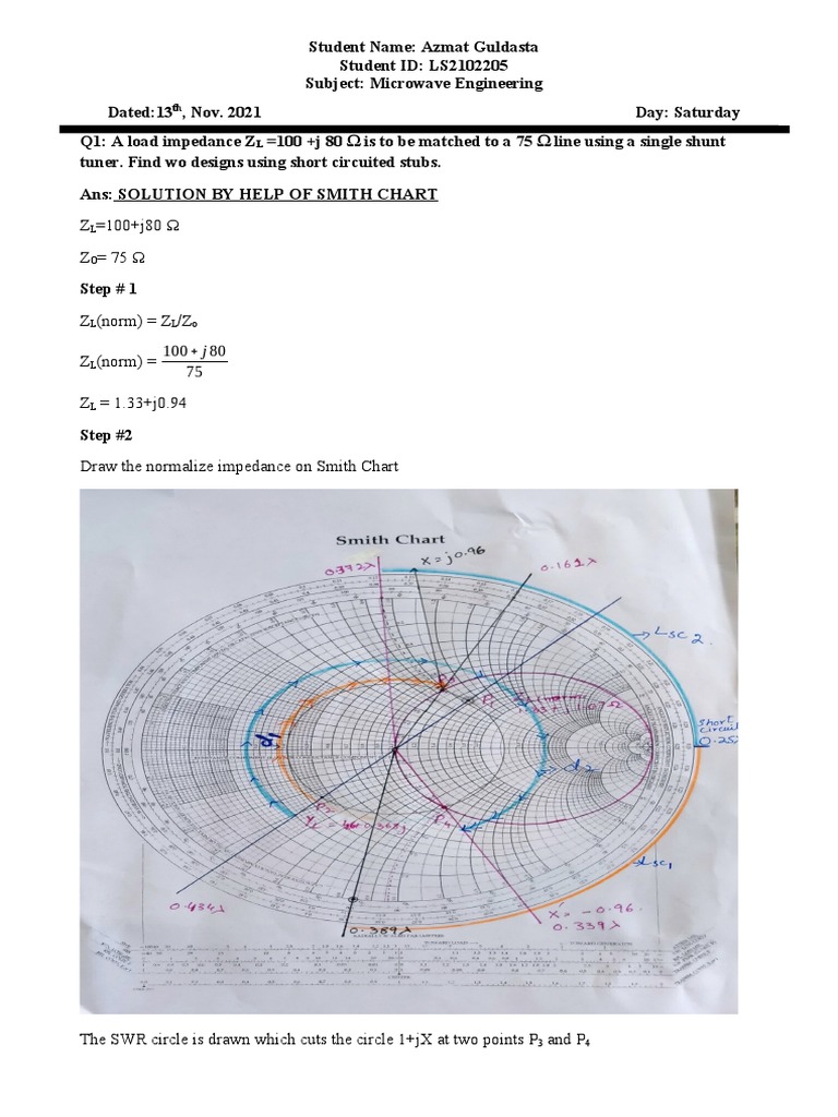 Matching a Complex Load Impedance Using a Transmission Line | PDF ...