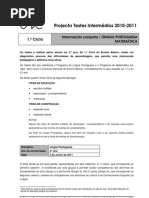 Instruções do gave sobre testes intermédios segundo ano escolaridade