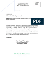 Solicitud Apoyo para Control de Transito Vial para Simulacro de Evacuacion Cdi.