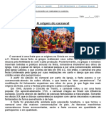 ESTUDOS REGIONAIS- ORIGEM CARNAVAL