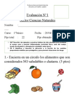 Evaluación ciencias 1