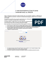 Procedura Per I Test Di Ammissione Ai Corsi Di Laurea - CDL