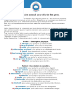 Du Vocabulaire Avancé Pour Décrire Les Gens - PDF