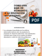 La educación nutricional como estrategia de fortalecimiento a la salud