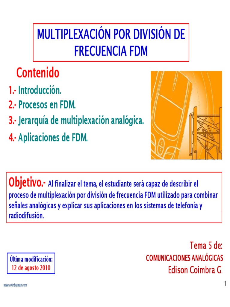 Multiplexación por División de Frecuencia FDM | PDF | Multiplexación ...