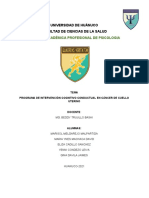 CANCER DE CUELLO UTERINO 3° TAREA ACADEMICA- PSICOLOGIA DE LA SALUD