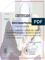 Certificado Comite de Ssoma
