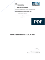 Definiciones DERECHO ADUANEROÇ