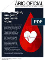 Diário Oficial do Rio publica sobre doação de sangue