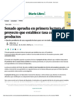 Senado Aprueba Proyecto Establece Tasa Cero A 67 Productos