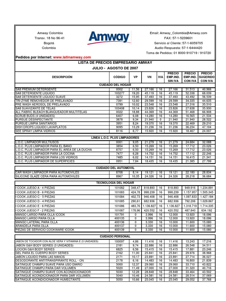 Lista Precios Agosto PDF
