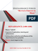 Music of The Renaissance Period