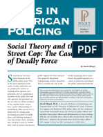 KLINGER, David. Social Theory and The Street Cop