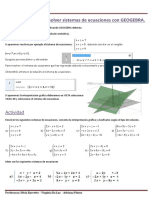 Actividad Sistema de Ecuaciones Con Geogebra.