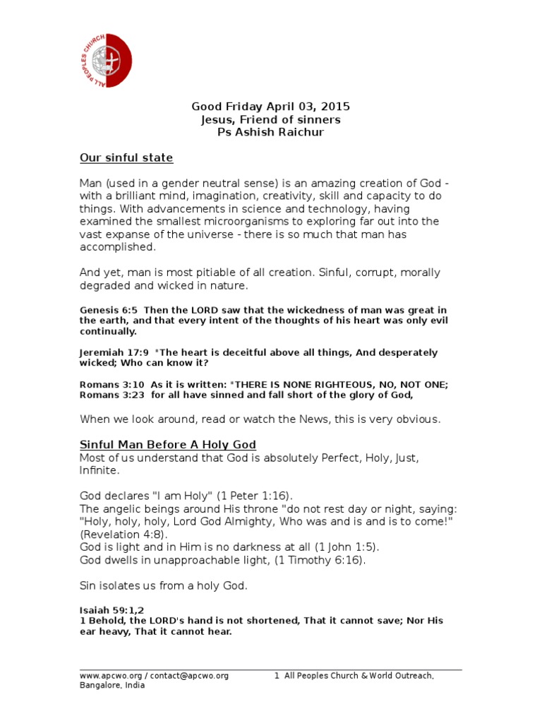 Jesus Friend Of Sinners Ps Ashish Raichur Pdf Jesus Paul The Apostle