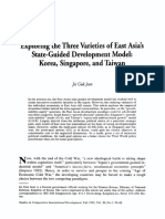 Exploring The Three Varieties of East Asia's State-Guided Development Model: Korea, Singapore, and Taiwan