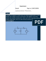 To Verify Superposition Theorem.: Experiment Name: Avradeep Nayak Reg no.:21BCE10856 Aim