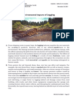 Reading - Impacts of Logging