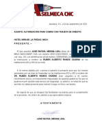 Carta de Autorización para Cobro Con Tarjeta de Crédito