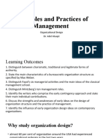 Principles and Practices of Management: Organizational Design Dr. Adel Alsaqri