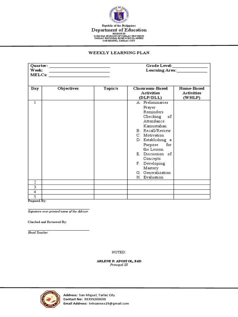 Department of Education: Republic of The Philippines | PDF