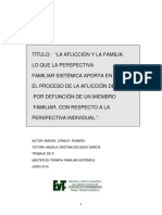 La Aflicción y La Familia-Perspectiva Sistémica