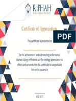 Certificate of Appreciation: Hod RCST