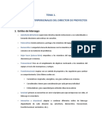 TEMA 1. Habilidades Interpersonales Del Director de Proyectos