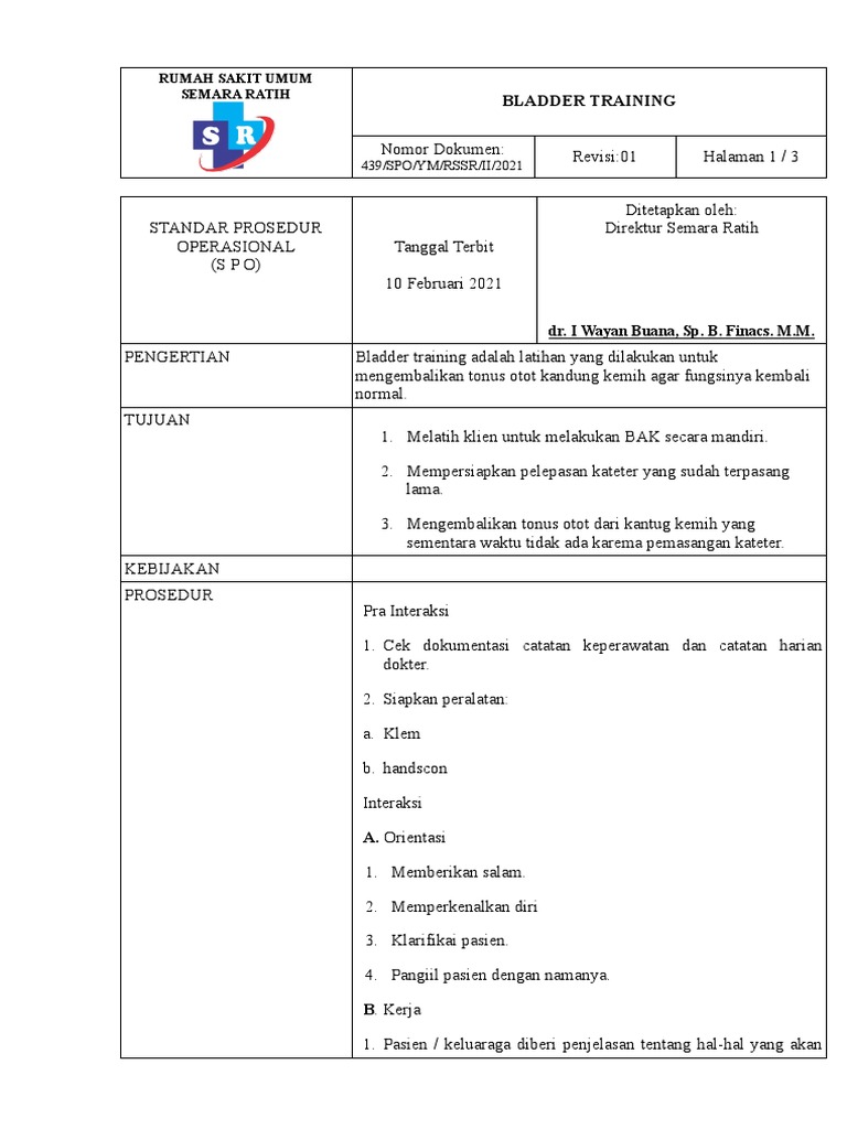 Bladder Training PDF