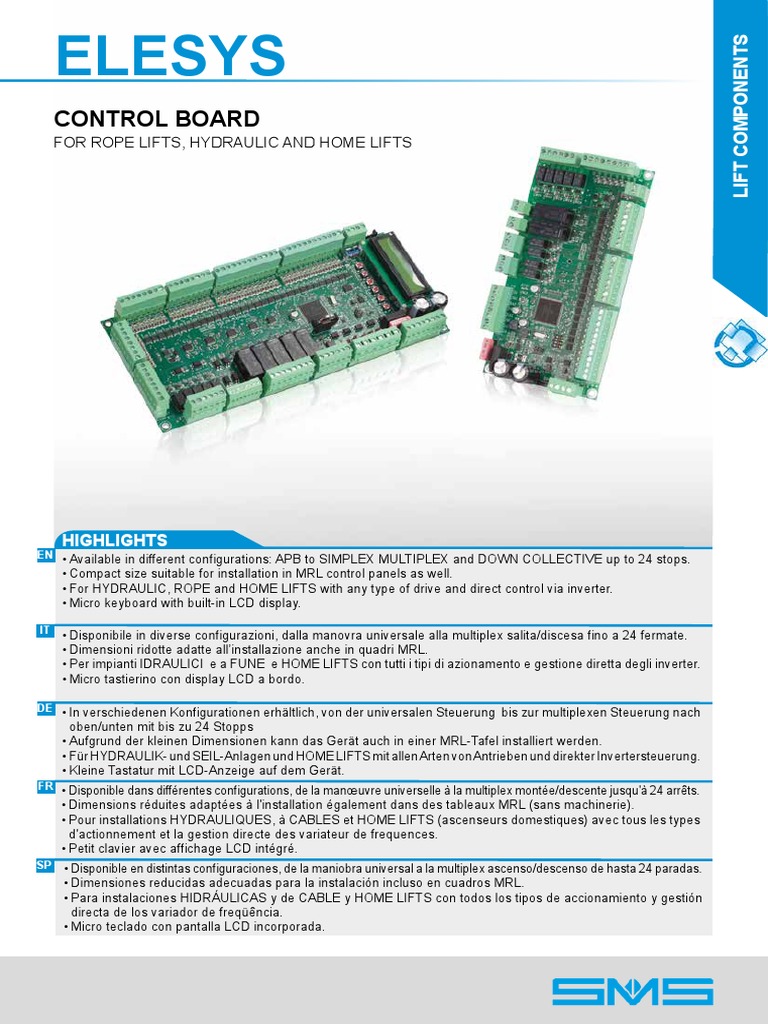 Système de contrôle ELESYS pour ascenseurs | PDF