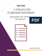 495 Frases Per Elaborar Informes. Competencies I Dimensions