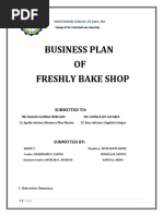 Business Plan Freshly Bakeshop