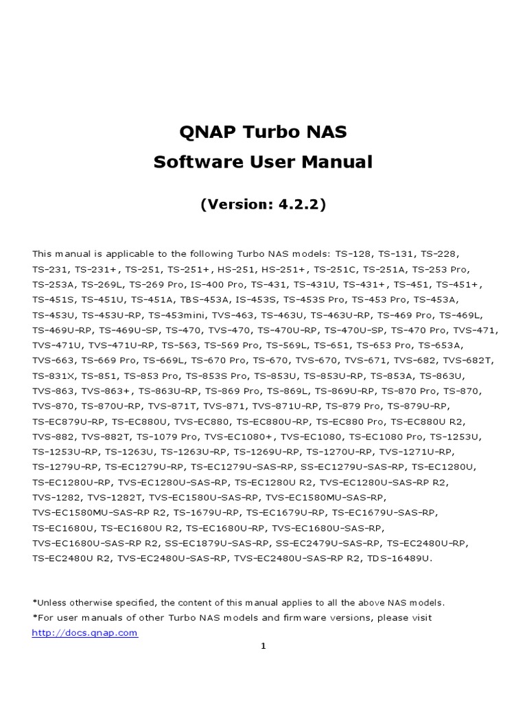 QTS User Manual Cat2 Eng 4.2.2 PDF Hard Disk Drive Usb