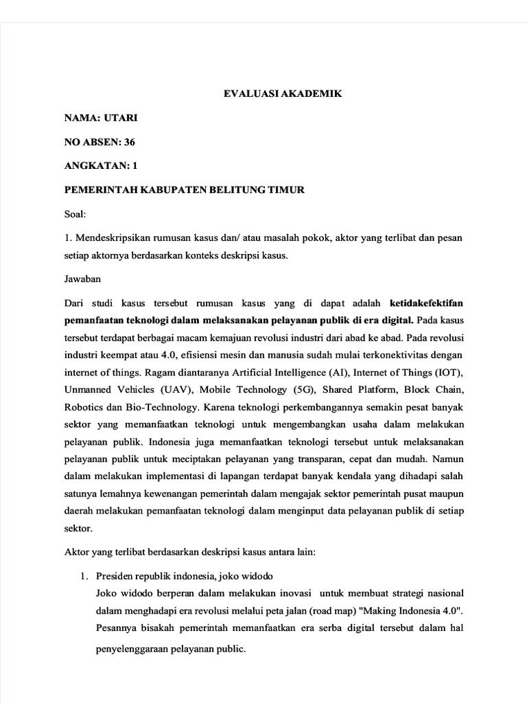 mahasiswa dalam proses evaluasi akademik