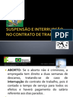 Suspensão e Interrupção No Contrato de Trabalho