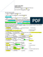 First Semester Test 2014-2015: I/ Identify The Mistake in The Following Sentences