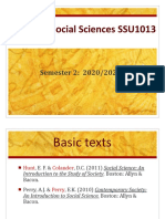 Of Social Sciences SSU1013: Basics