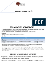 8 Formulation D'activités