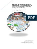 En Qué Medida Influye La Organización Territorial en El Sistema Electoral de La Formación de Las Cámaras Nacionales de India, Estados Unidos y Francia