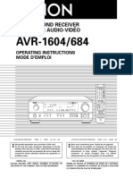 Av Surround Receiver Récepteur Audio-Vidéo: Operating Instructions Mode D'Emploi