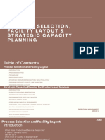 Process Selection, Facility Layout & Strategic Capacity Planning